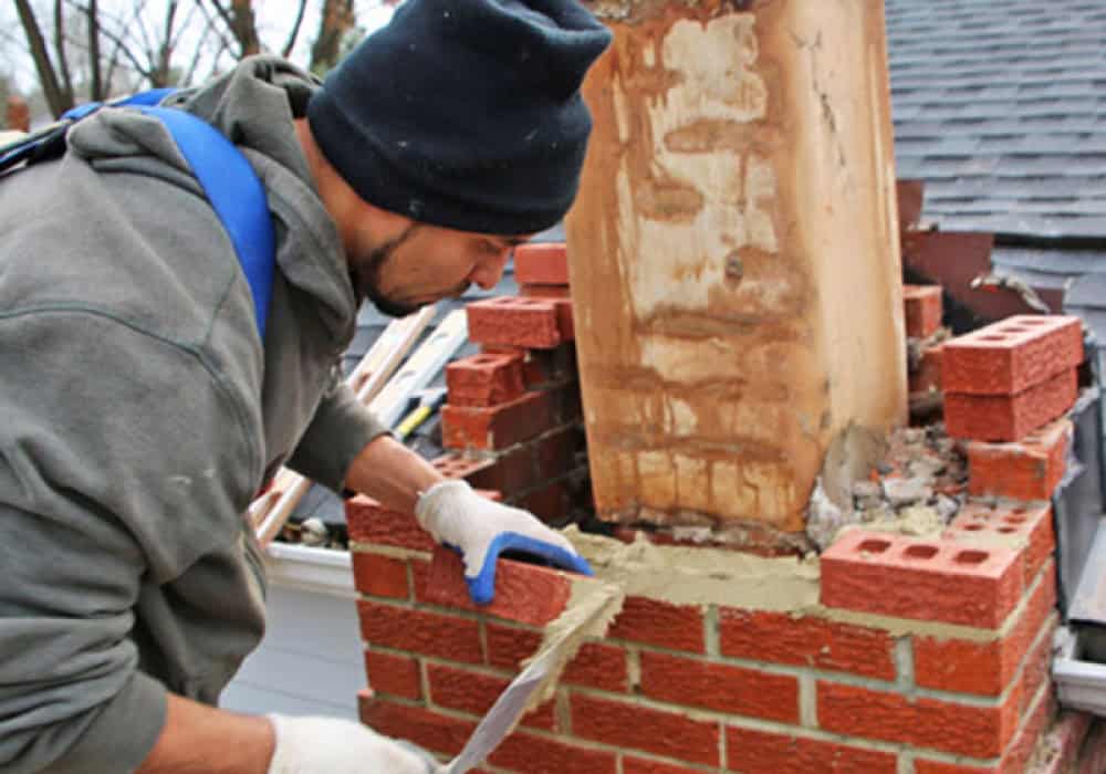 Chimney lead flashing and leadwork by GMG Roof Experts in the Hillingdon area
