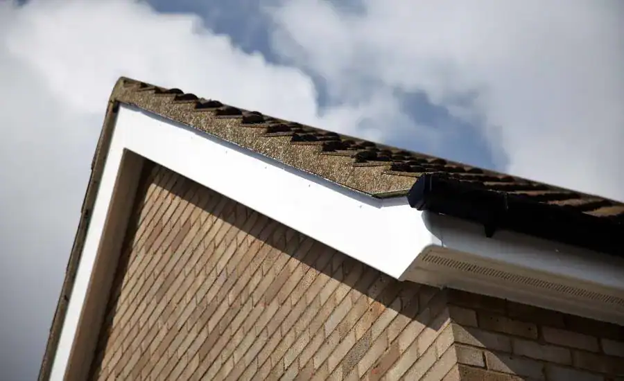 uPVC barge boards fitted to a gable end by GMG Roof Experts, barge board specialists covering the London Borough of Hillingdon